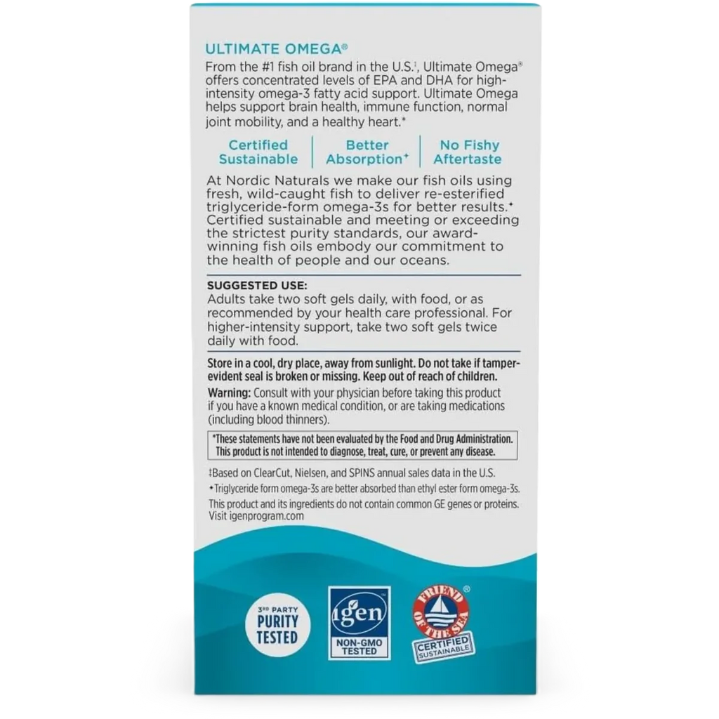 Nordic Naturals Ultimate Omega 120 Softgel 1280mg Limón