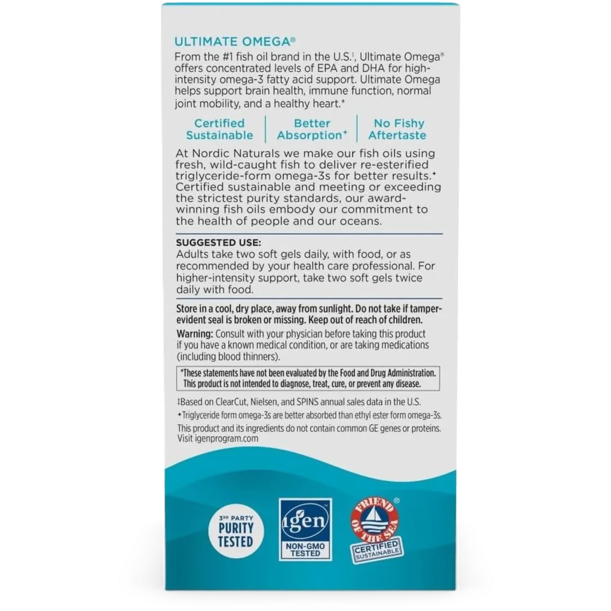 Nordic Naturals Ultimate Omega 120 Softgel 1280mg Limón