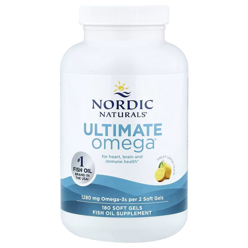 Nordic Naturals Ultimate Omega Lemon 1280 mg 180 softgels