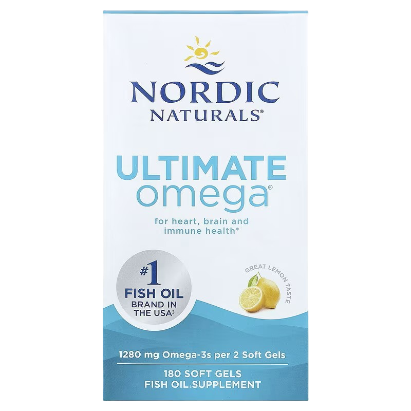 Nordic Naturals Ultimate Omega Lemon 1280 mg 180 softgels