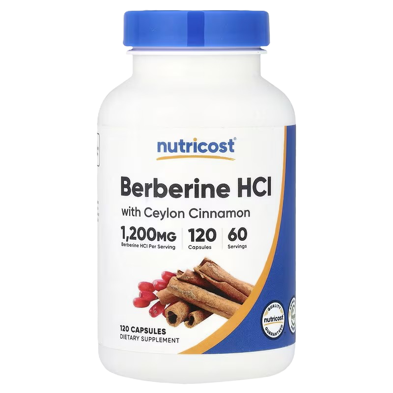 Nutricost Berberine HCL con Canela de Ceylán 1200mg 120 Cápsulas