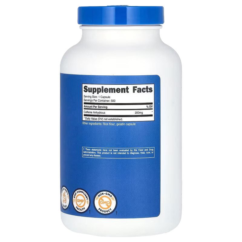 Nutricost Cafeína 200mg 500 Cápsulas