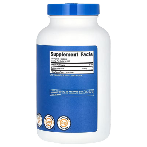 Nutricost Cafeína 200mg 500 Cápsulas