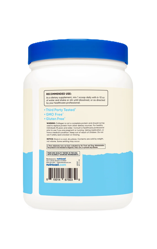 Nutricost Grass-Fed Collagen Peptides 1 lb