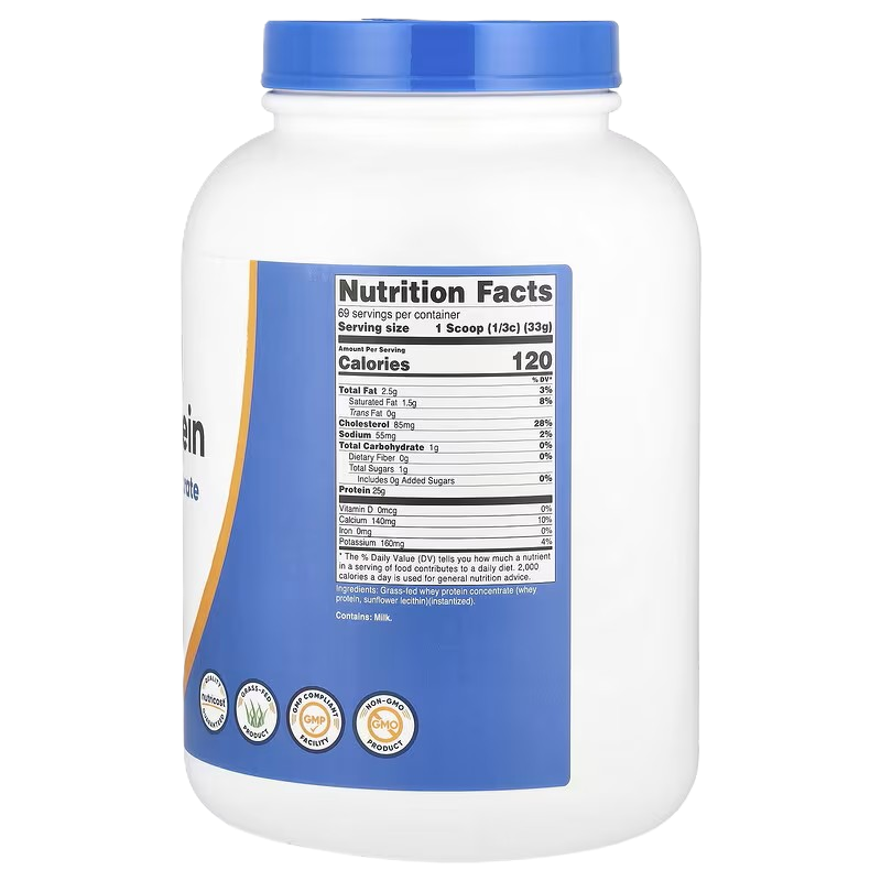 Nutricost Grass Fed Whey Protein Concentrate 5 lb