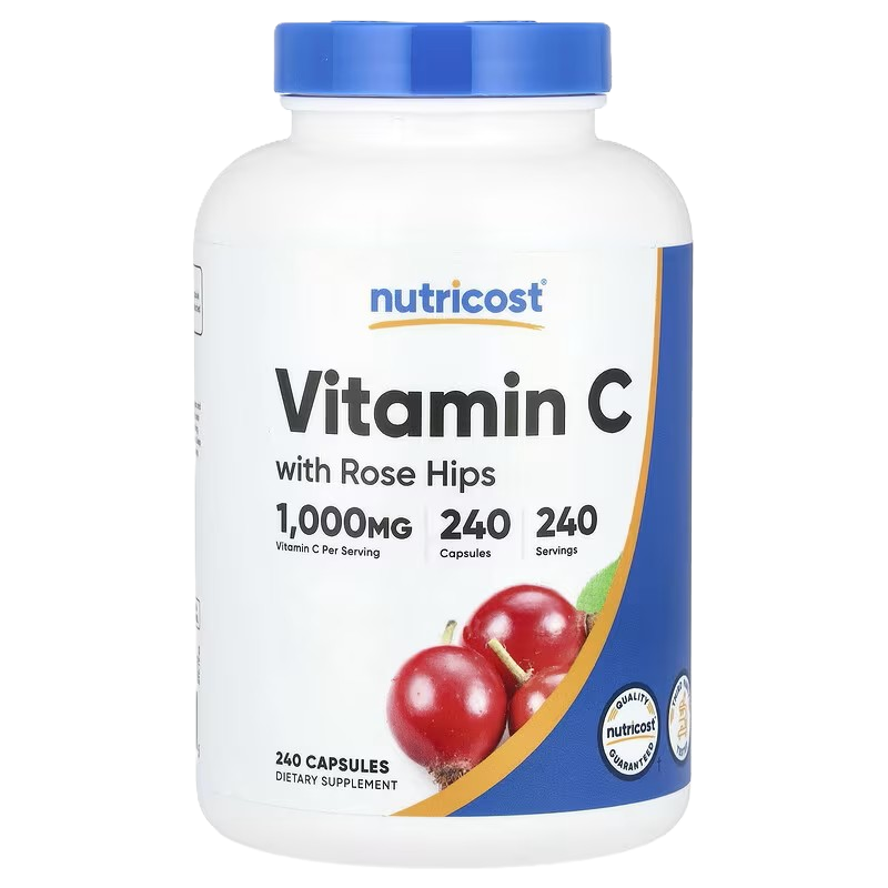 Nutricost Vitamin C with Rose Hips 240 Capsules
