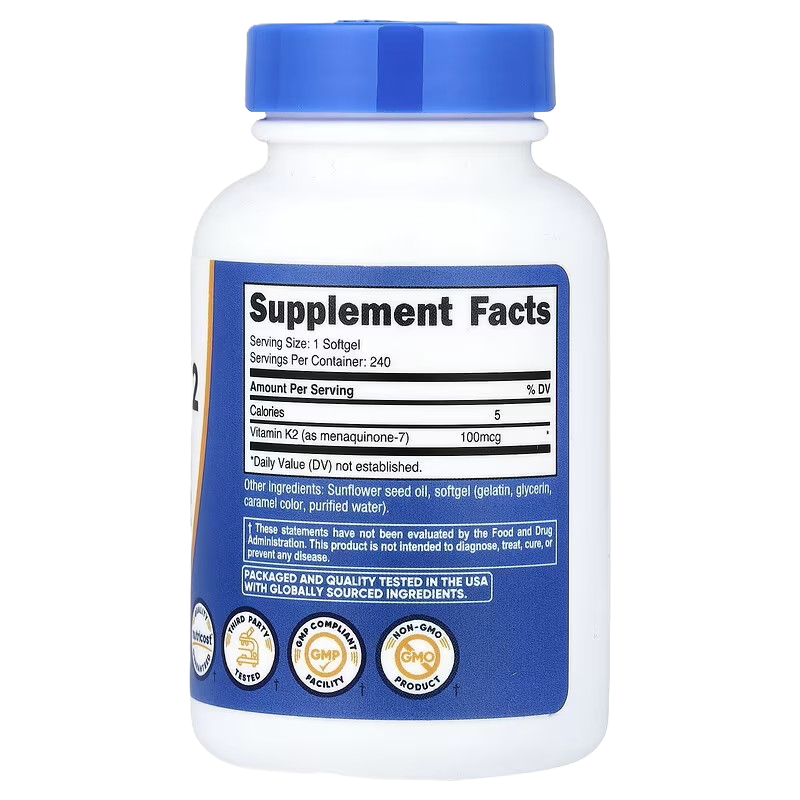 Nutricost Vitamina K2 MK-7 240 Softgels