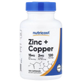 Nutricost Zinc 15 mg + Copper 2 mg 120 Capsules