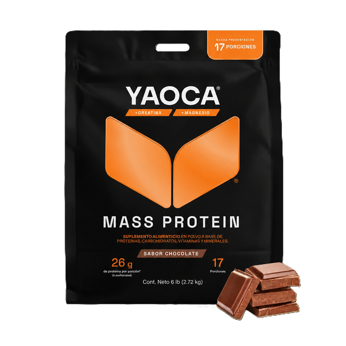 PROTEÍNA MASS CHOCOLATE 6LB 17 SERV