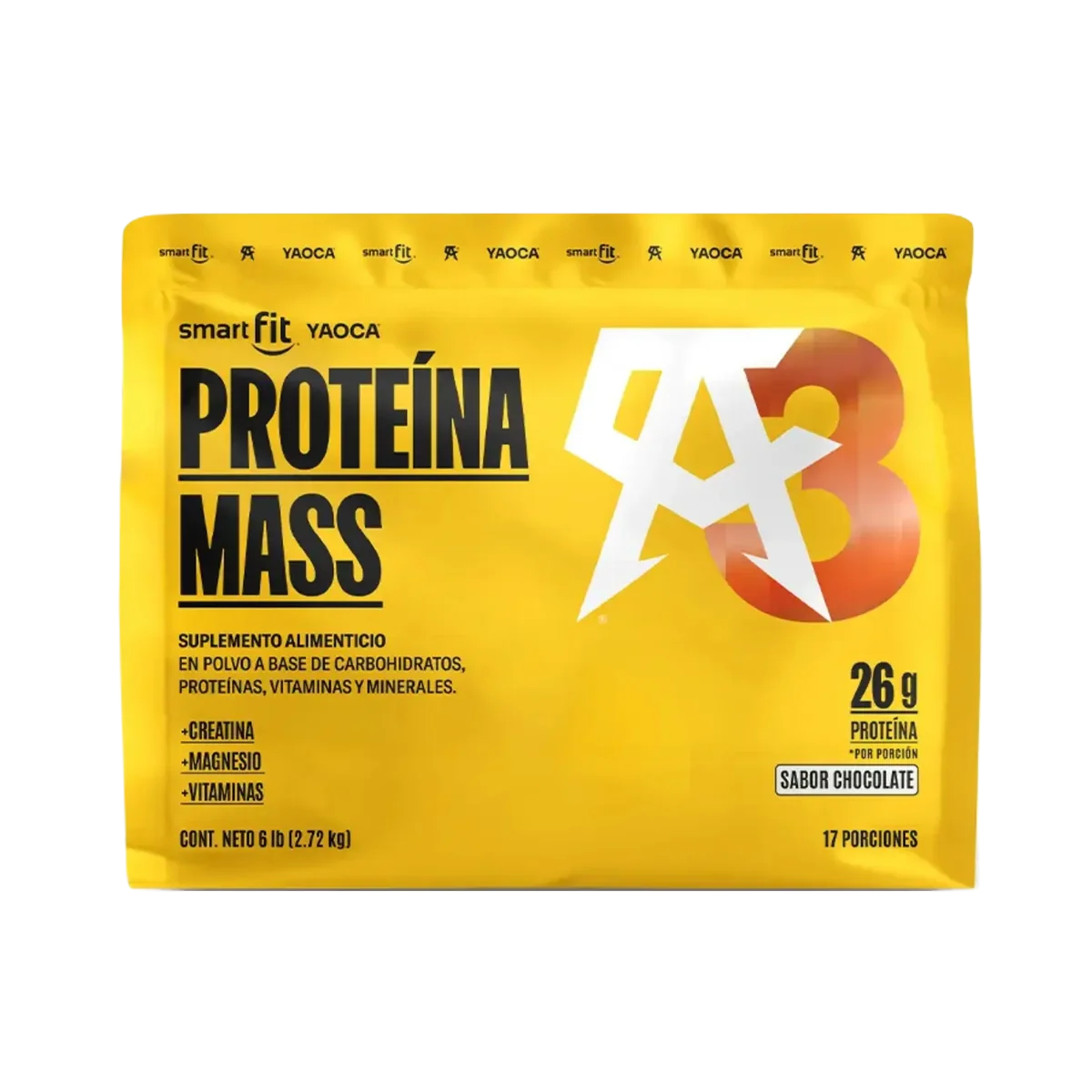 PROTEÍNA MASS SMART FIT 2.7KG 17SERV CHOCOLATE
