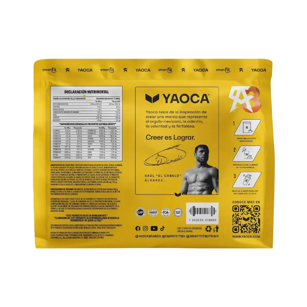 PROTEÍNA MASS SMART FIT 2.7KG 17SERV CHOCOLATE