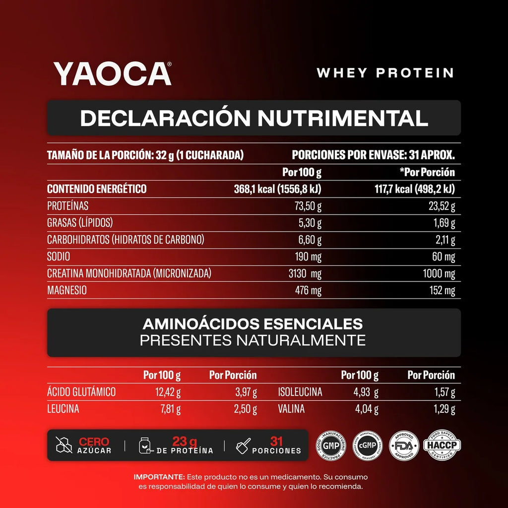 WHEY PROTEIN CHOCOLATE 1KG 31 SERV
