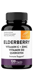 Sandhus Elderberry Vitamina C Zinc Plus 120 Cápsulas