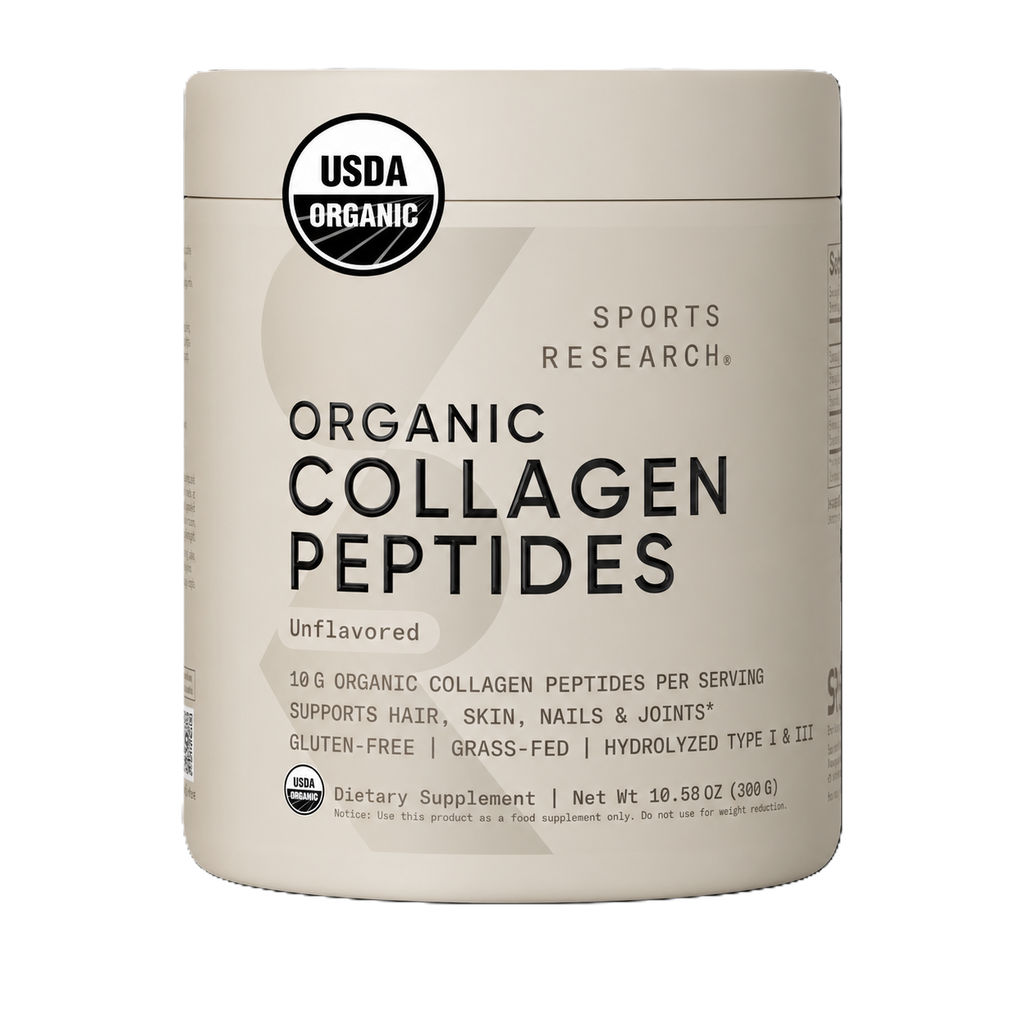 Sports Research Collagen Peptides Organic Unflavored 30 servings