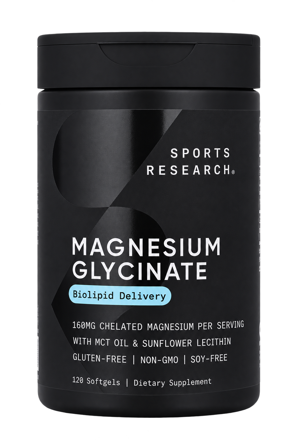 Sports Research Magnesium Glycinate 160 mg 120 Softgels