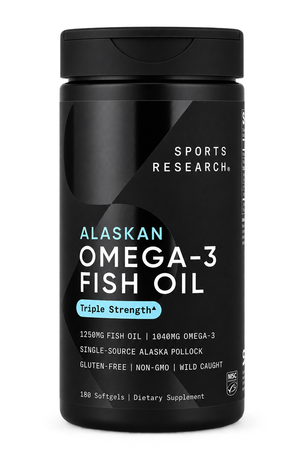 Sports Research Omega-3 Fish Oil AlaskOmega 1250 mg 180 softgels