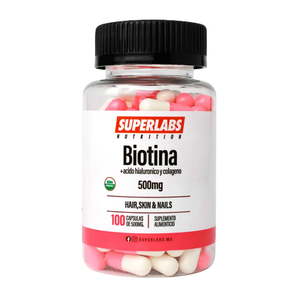 Superlabs Nutrition Biotina 500 mg 100 cápsulas