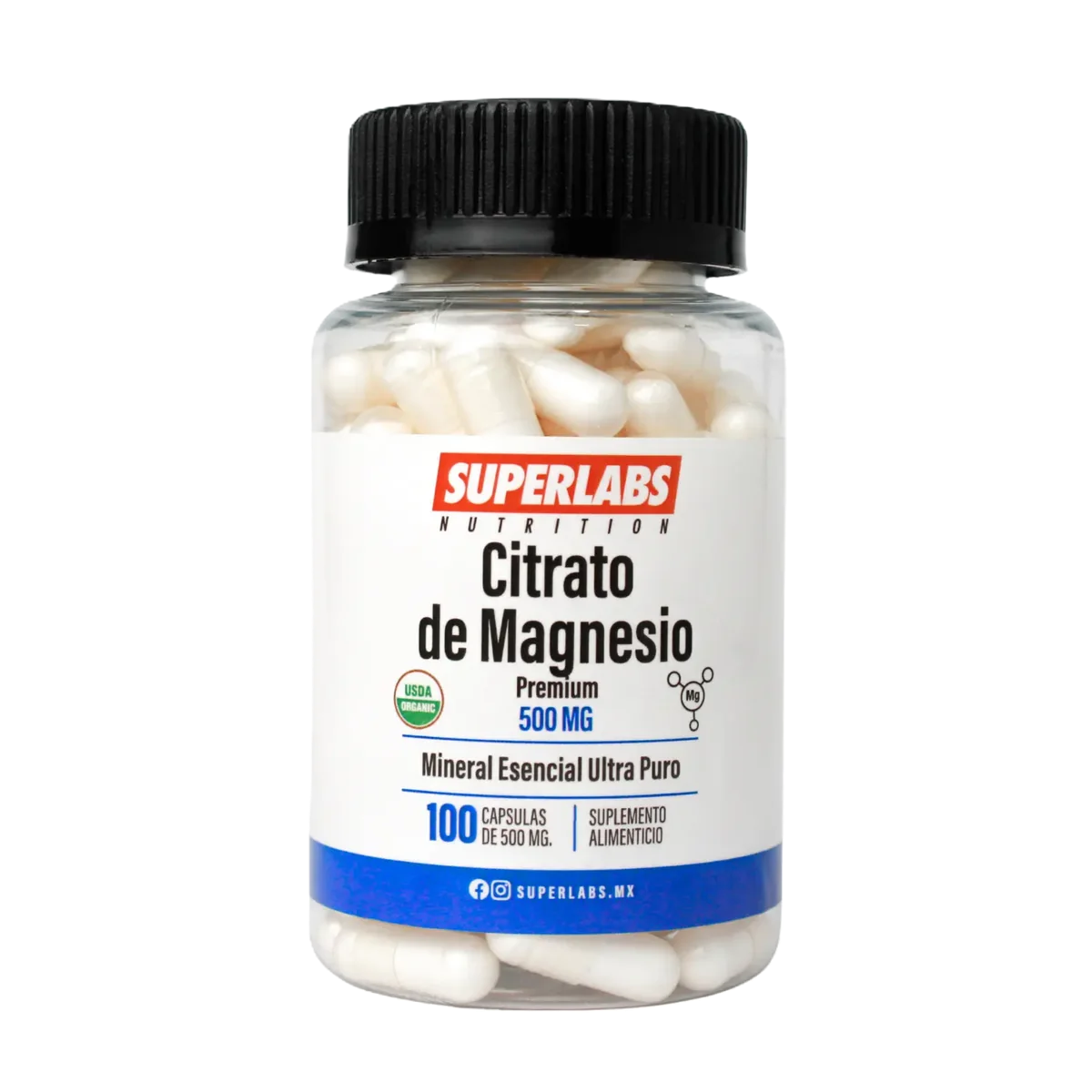 Superlabs Nutrition Magnesium Citrate 500 mg 100 Capsules