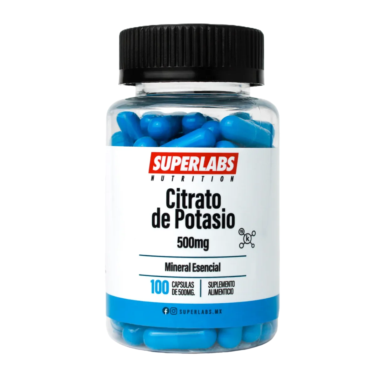 Superlabs Nutrition Potassium Citrate 500 mg 100 Capsules