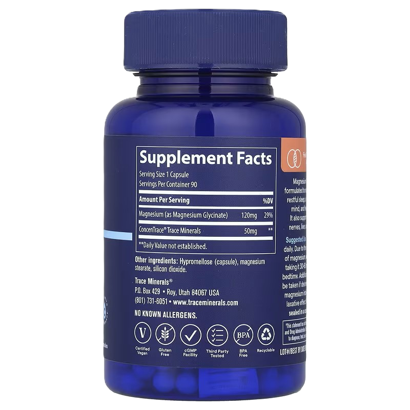 Trace Minerals Magnesium Glycinate 120 mg 90 ct